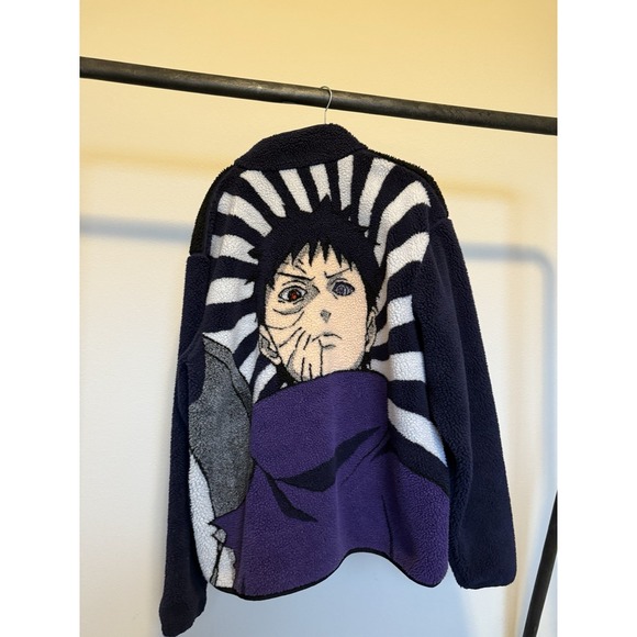 HYPLAND SHIPPUDEN OBITO SHERPA JACKET (NAVY) Size 3XL Anime - Picture 2 of 5